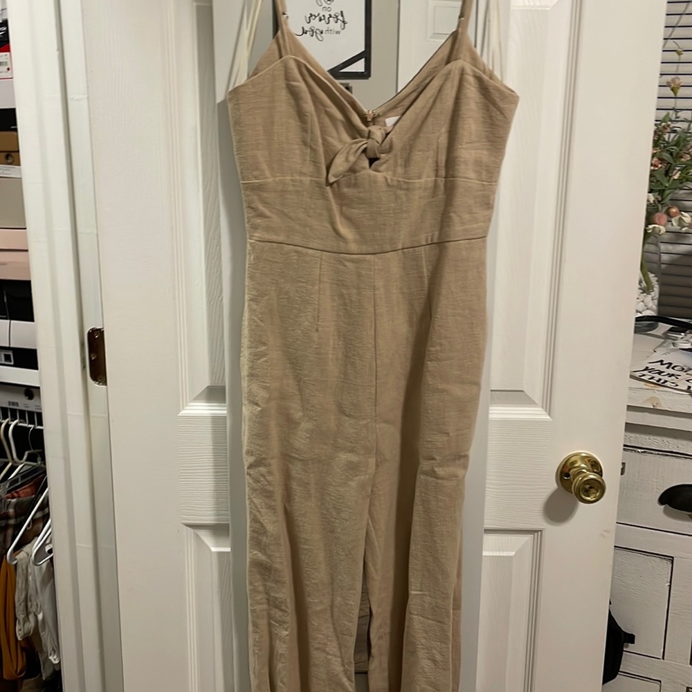 NWOT - khaki linen jumper